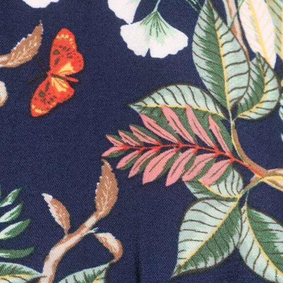 Loft Petite Leafed Tie Front Midi Dress Office Casual Size 00 - Picture 6 of 13